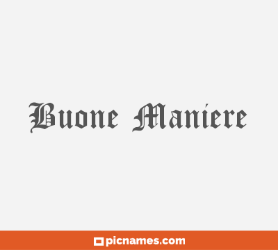 Buone Maniere